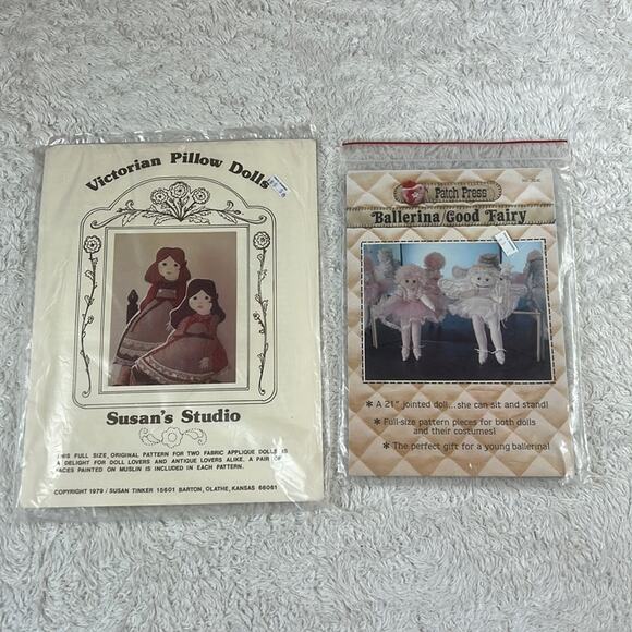 Vintage doll patterns - Victorian pillow dolls Ballerina good fairy sew craft - Picture 1 of 7